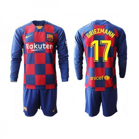 Billige Fotballdrakter FC Barcelona Griezmann 17 Barn Hjemmedraktsett 2019/20 Langermet